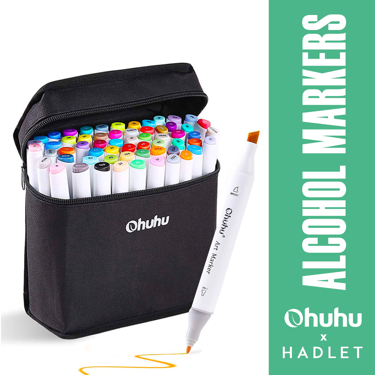 Ohuhu Dual Tips Alcohol Art Markers - Brush & Fine (48/120 Colors
