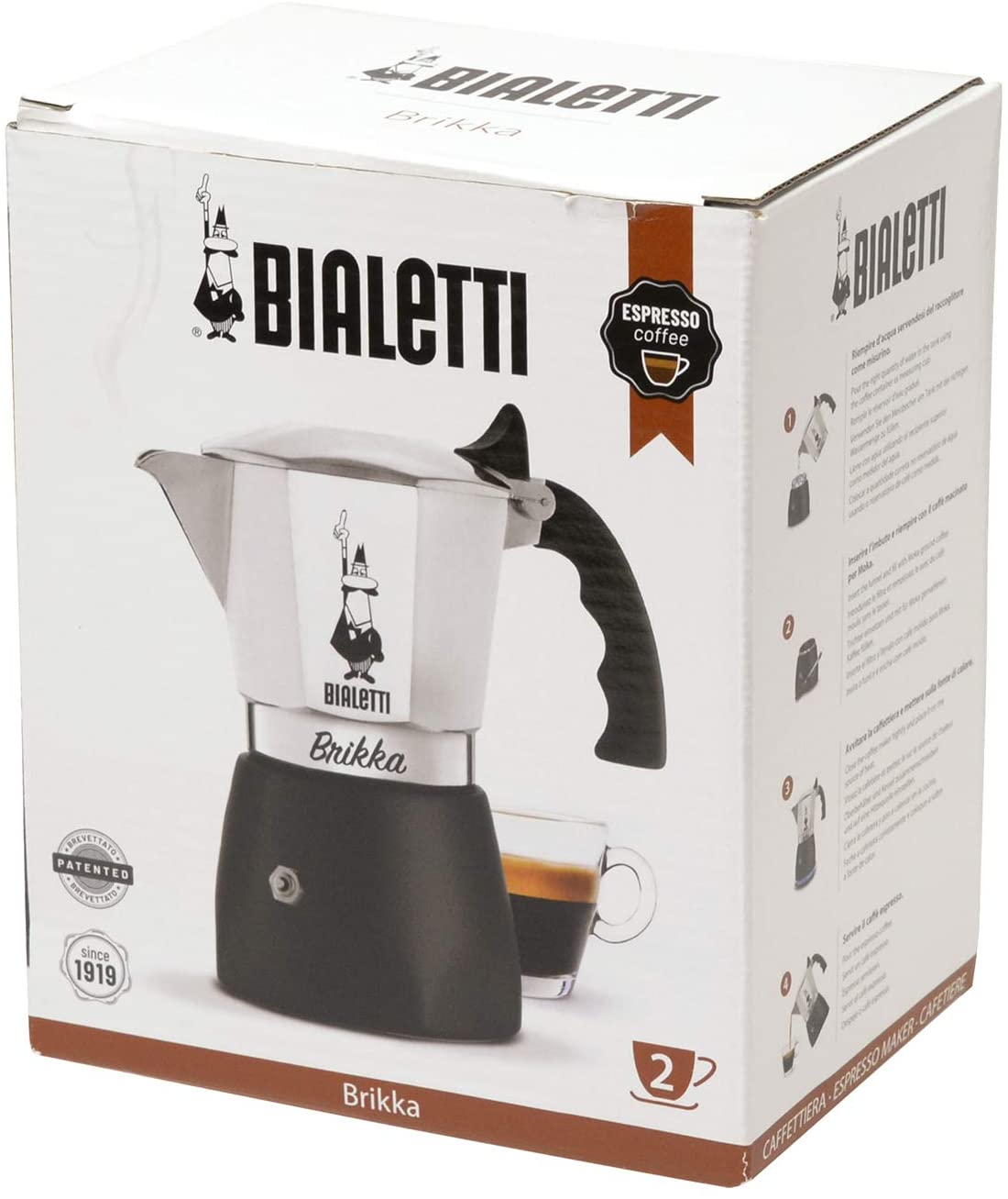 Bialetti Brikka 黑咖啡浓缩咖啡机 [2 | 4杯]