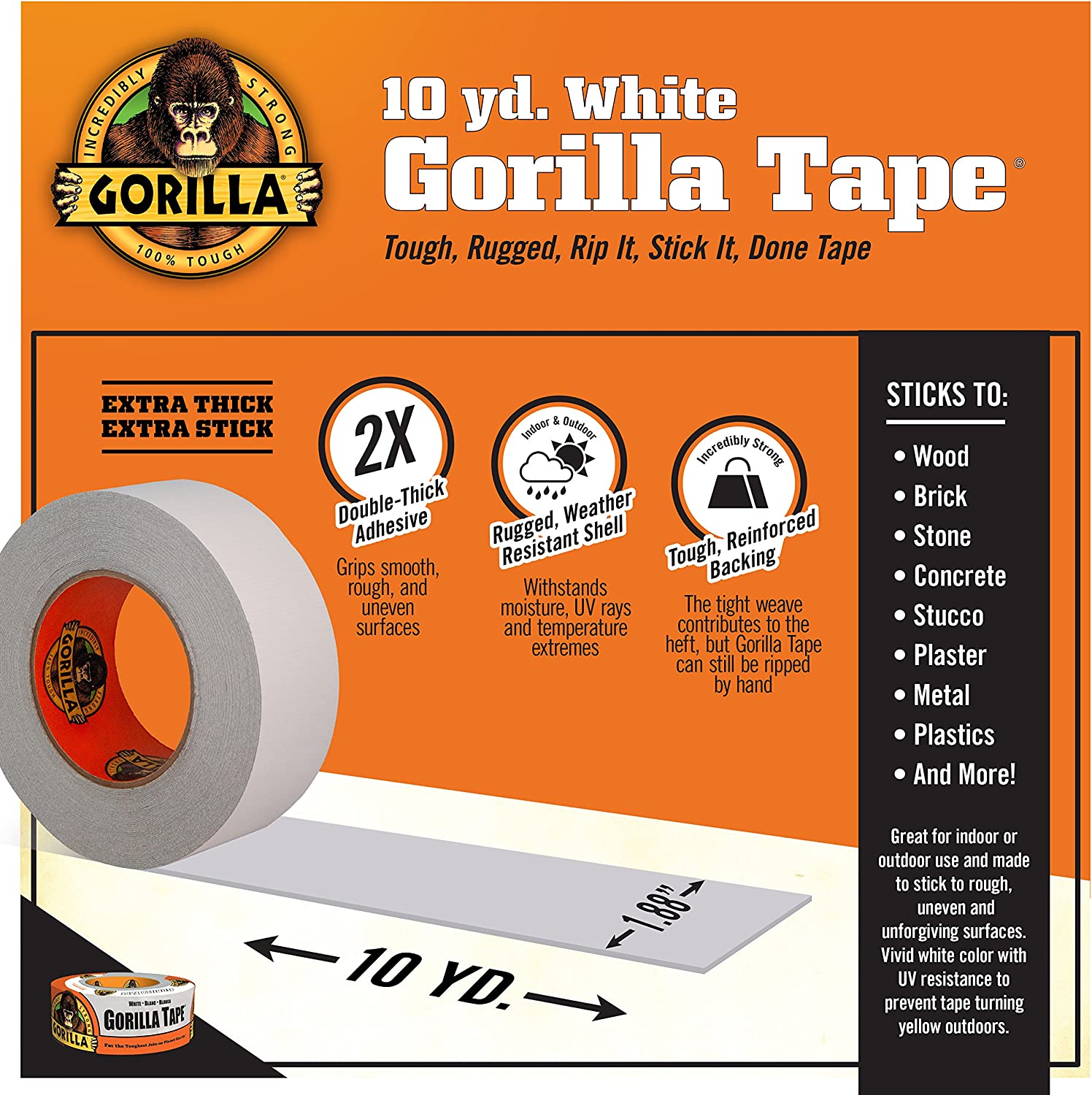 Gorilla Double Sided Mounting Tape (Tough & Clear) [60/150 inches]