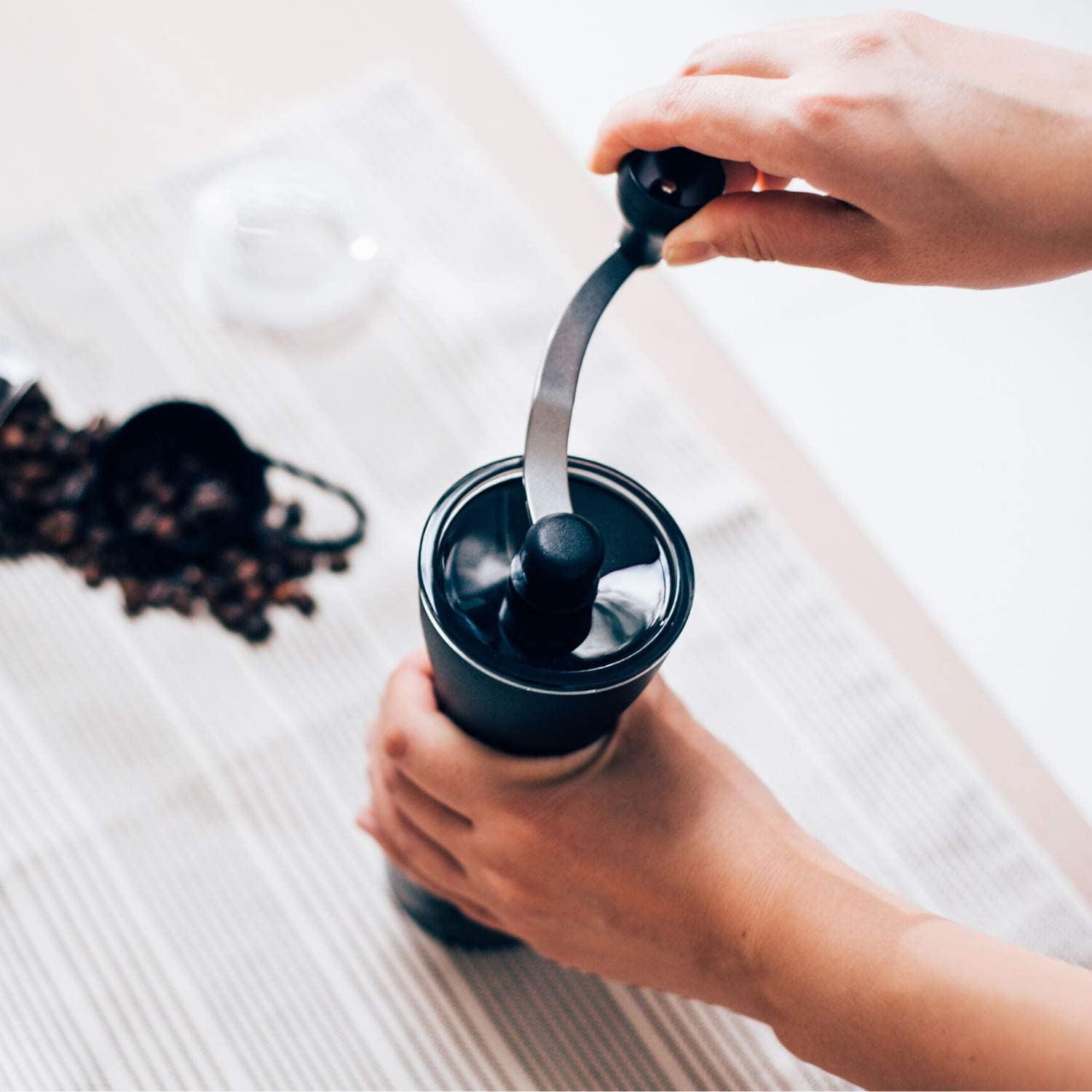 Hario Ceramic Coffee Mill Mini-Slim Plus Coffee Grinder