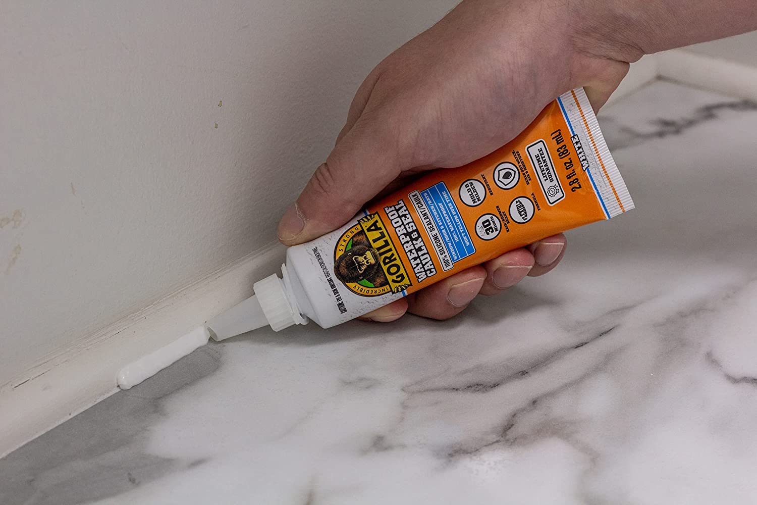 Gorilla Waterproof Caulk & Seal 100% Silicone Sealant - Clear