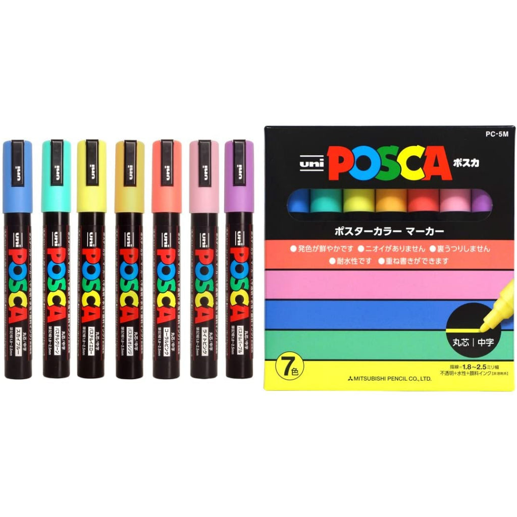 Uni Posca PC5M7C [Medium Tip 1.8 - 2.5mm]
