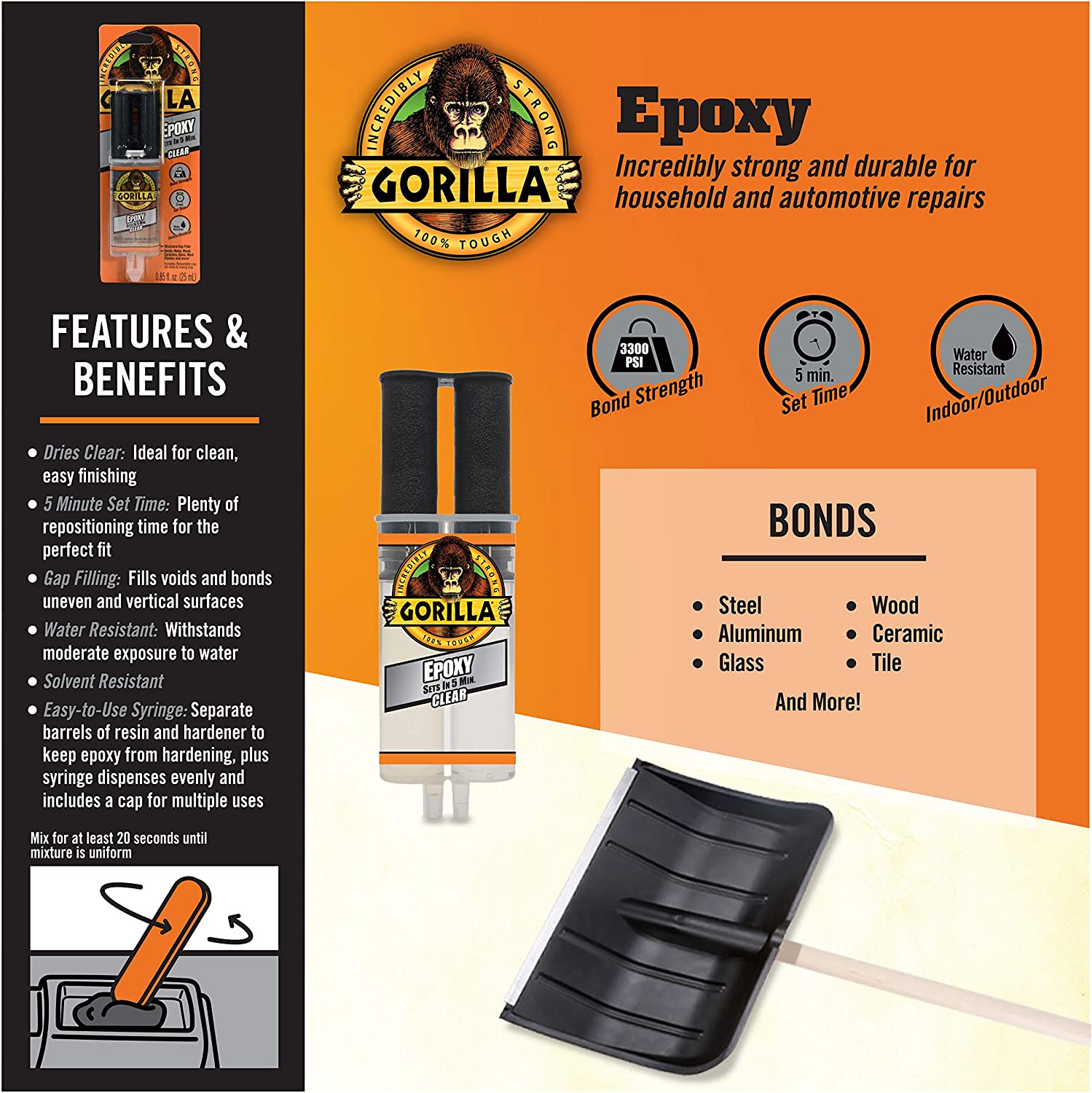 Gorilla 环氧树脂透明漆 [25ml] 300PSI 防水