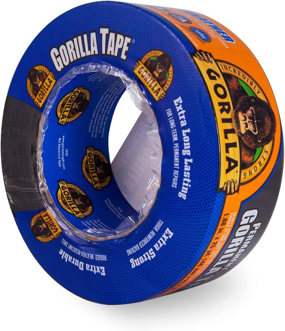 Gorilla 全天候胶带，22.8mx 48mm [黑色] 