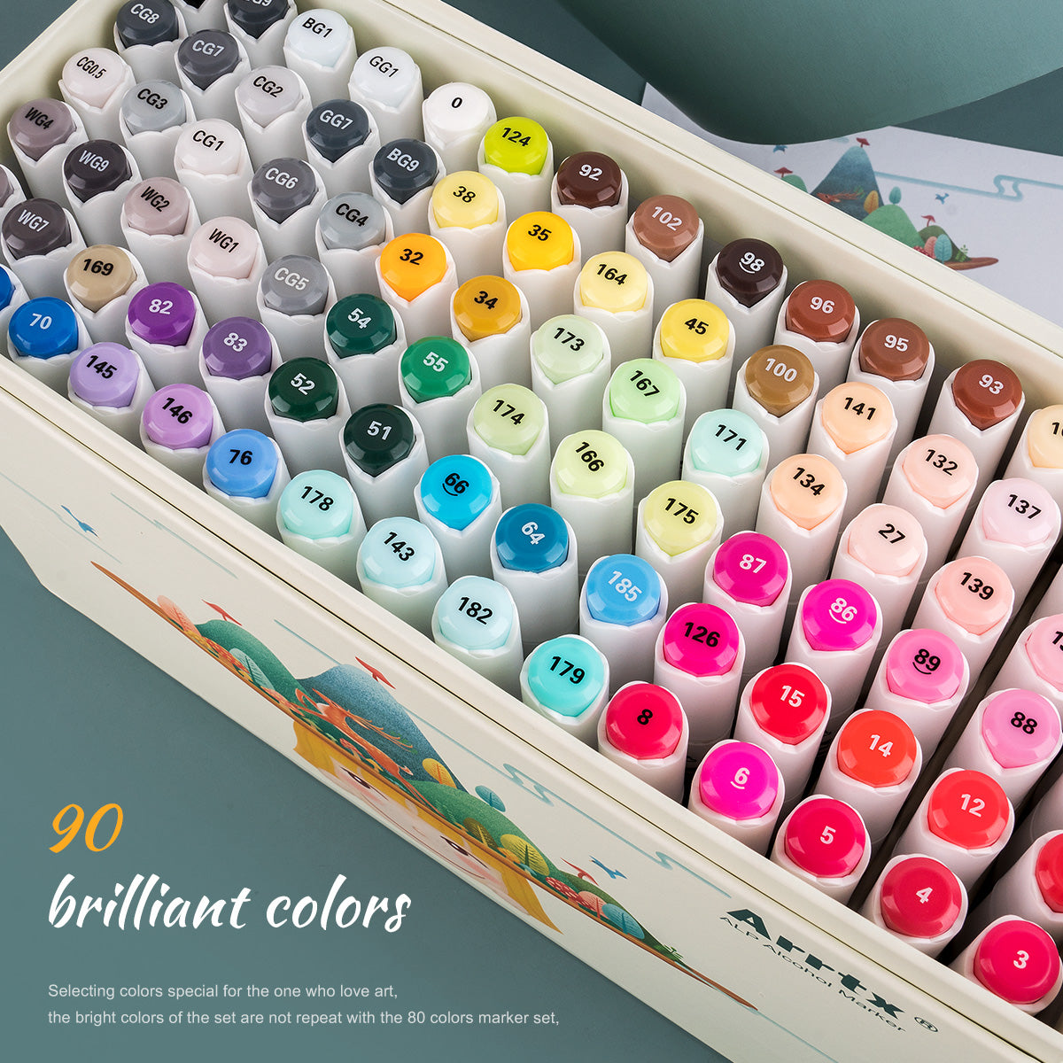 Arrtx 90 Colors Alcohol Markers