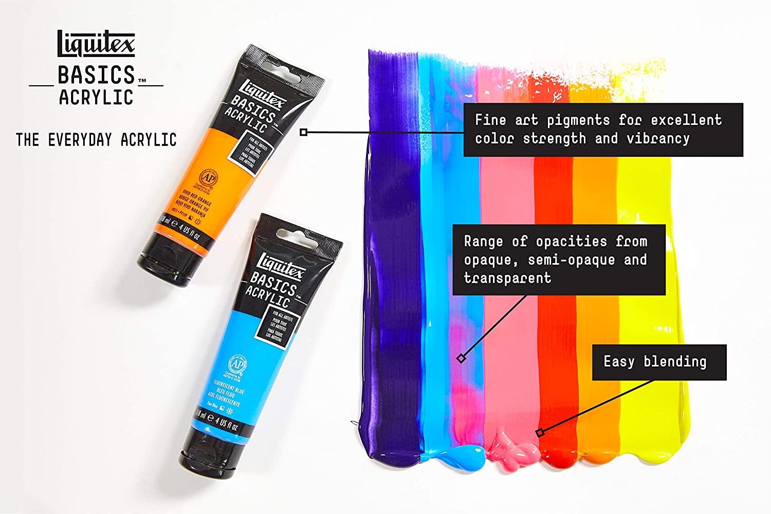 Liquitex Acrylic Paint Set BASICS Tube 48-Piece Set