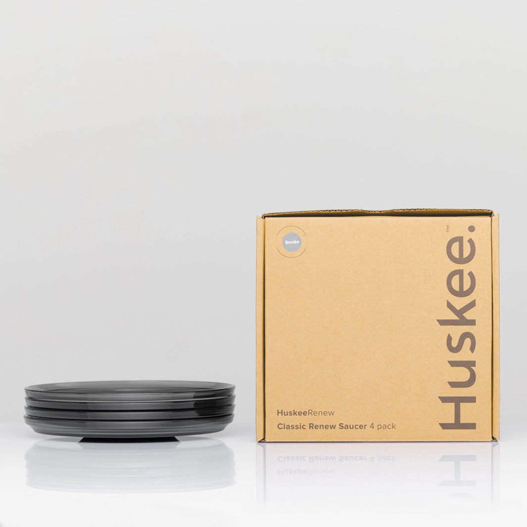 Huskee Renew Pack of 4 Universal Saucer [Smoke]