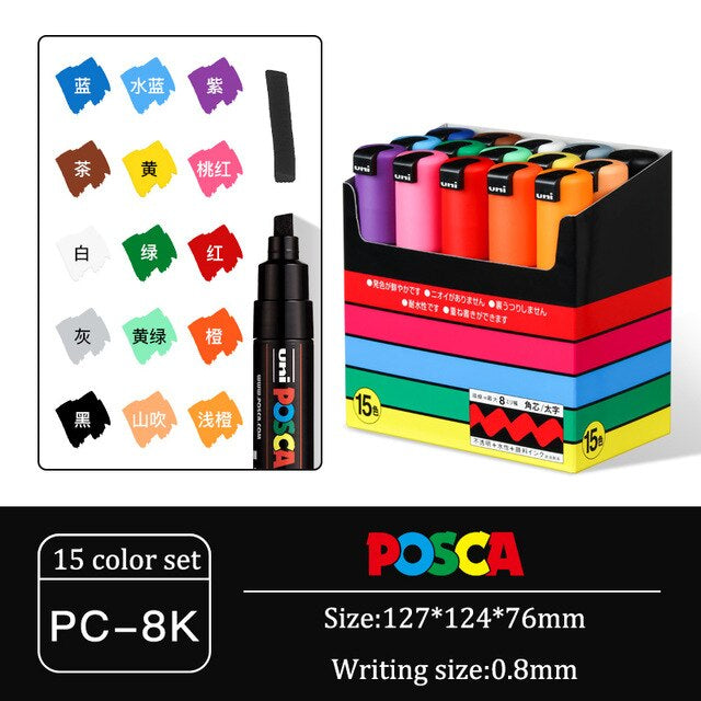 Uni Posca PC8K15C [粗尖8mm]