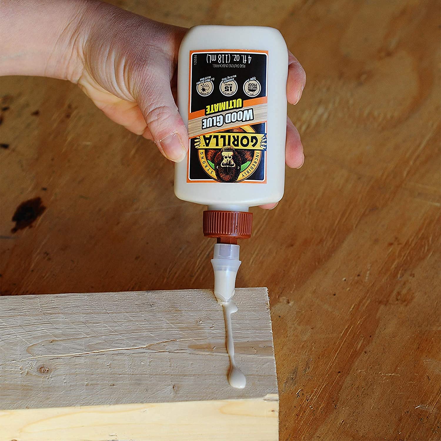 Gorilla Ultimate Wood Glue Bottle 4/8/18 oz