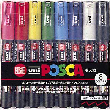 Uni Posca PC1M8C [超细 0.7 毫米子弹头]