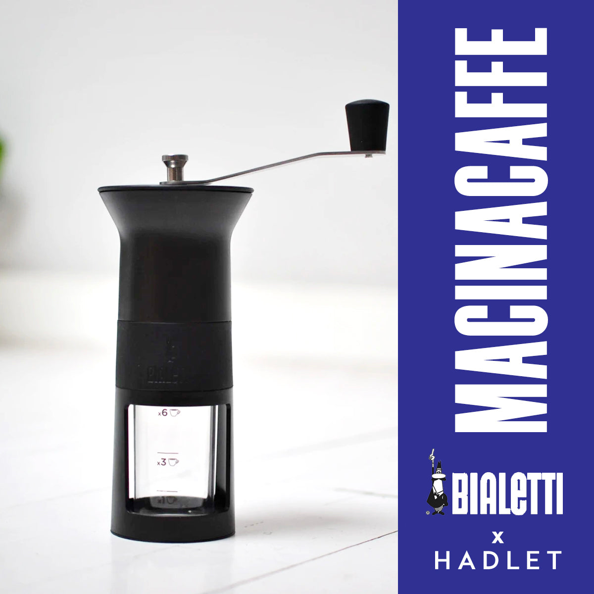 Bialetti 手动咖啡研磨机 Macinacaffe [黑色/红色]