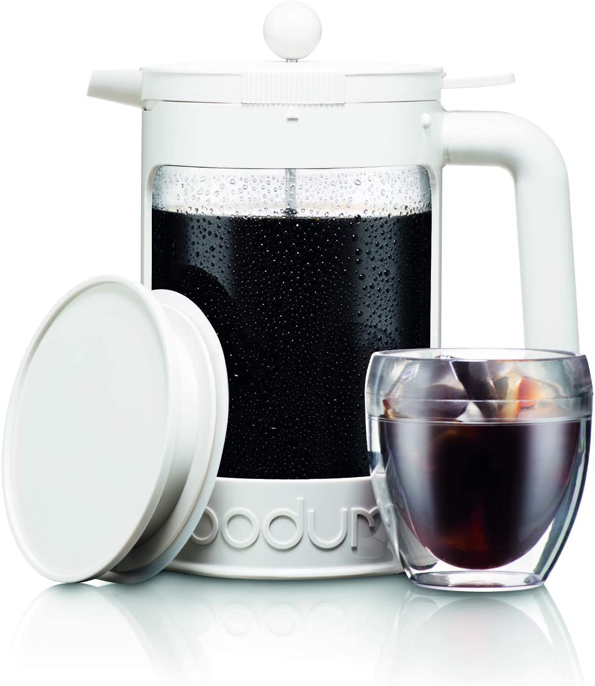 Bodum BEAN 冷萃咖啡机，51 盎司/1.5 升，白色/黑色