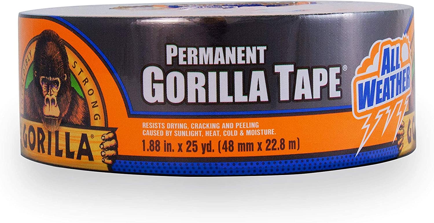 Gorilla 全天候胶带，22.8mx 48mm [黑色] 