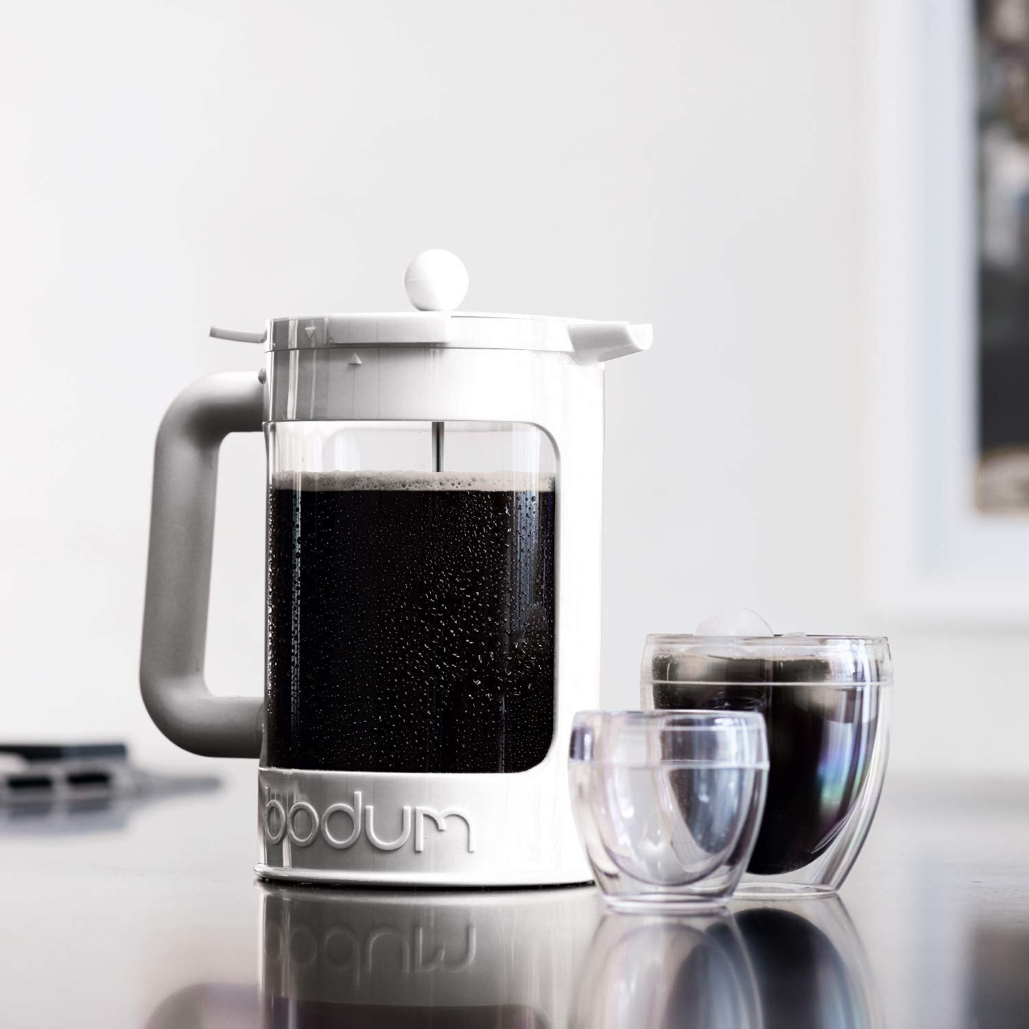 Bodum BEAN 冷萃咖啡机，51 盎司/1.5 升，白色/黑色