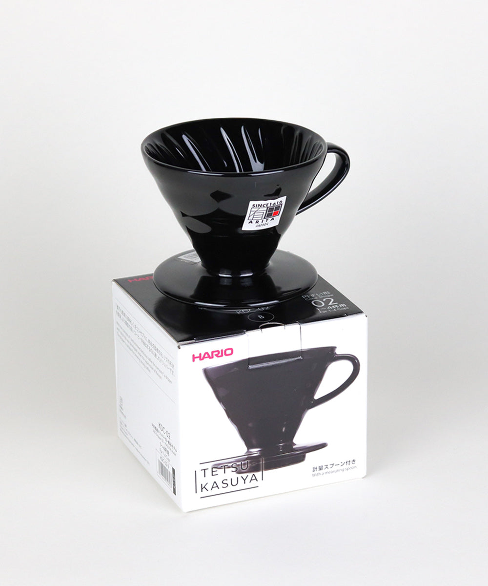 Hario V60 黑色陶瓷滴头 02 [Tetsu Kasuya 型号] 