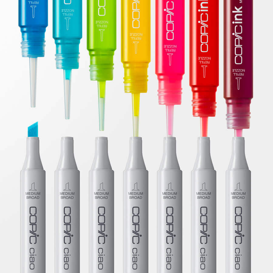Copic Sketch 72 Markers Set [A-E] with Acrylic Marker Holder