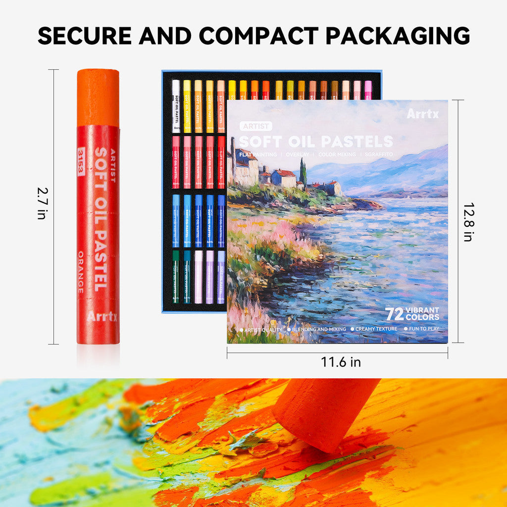 Arrtx soft oil pastels 72 colors
