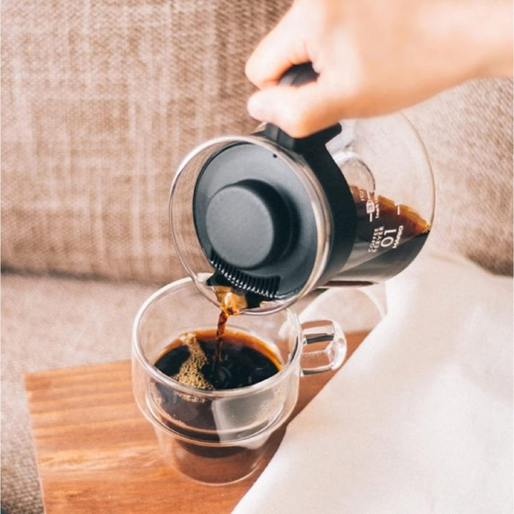 Hario V60 Glass Coffee Server in Black Size 02 [700 ml]