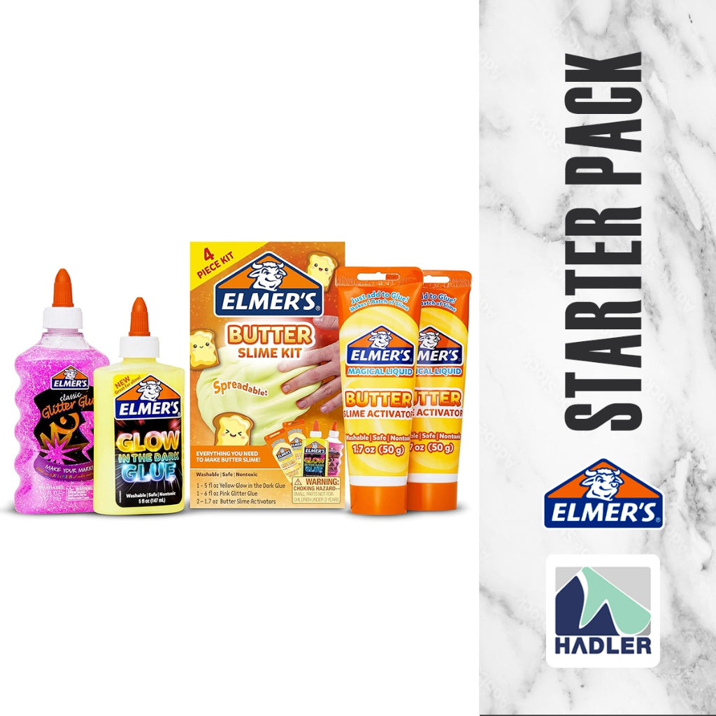 Elmer’s DIY Butter Slime Kit – Glow‑in‑the‑Dark & Glitter Edition [4 Piece Pack]